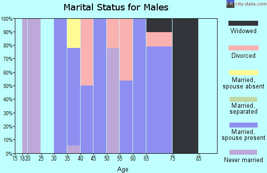 Zip code 81244 marital status for males