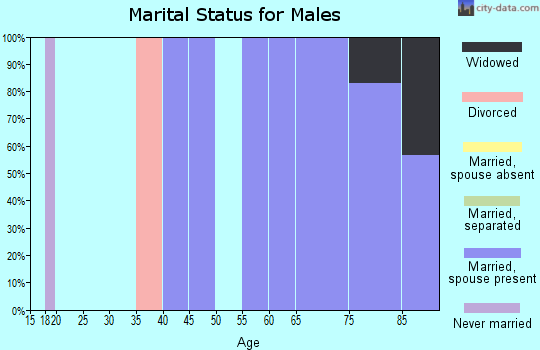Zip code 81253 marital status for males