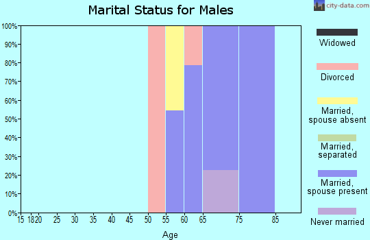 Zip code 81320 marital status for males