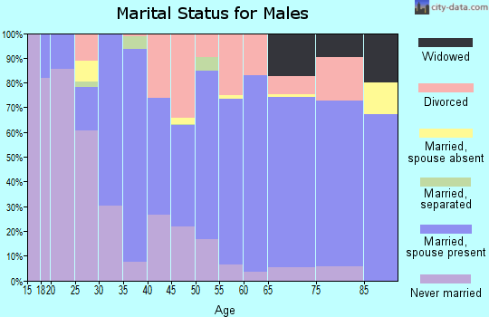 Zip code 81321 marital status for males