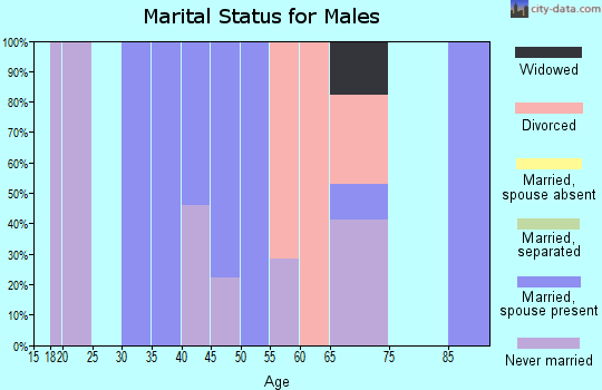 Zip code 81332 marital status for males