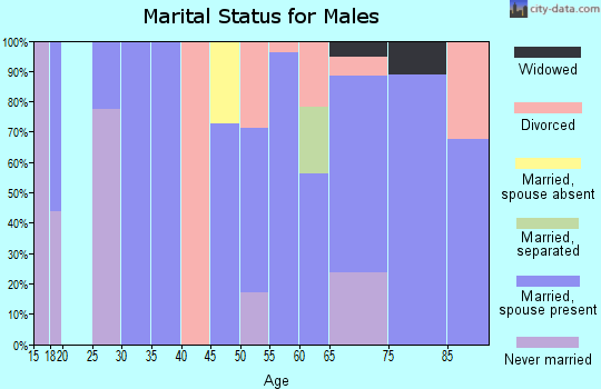 Zip code 81410 marital status for males