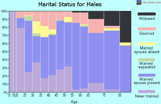Zip code 81416 marital status for males