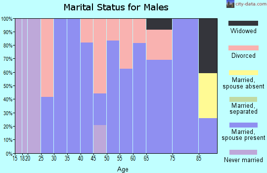 Zip code 81418 marital status for males