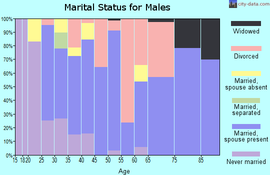 Zip code 81419 marital status for males