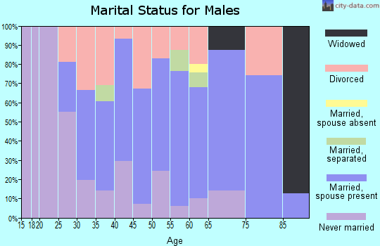 Zip code 81639 marital status for males