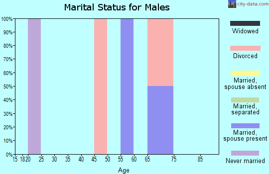 Zip code 81642 marital status for males
