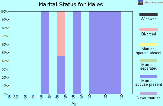 Zip code 81646 marital status for males