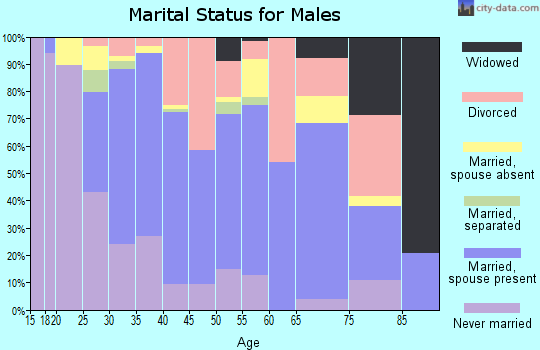 Zip code 81650 marital status for males