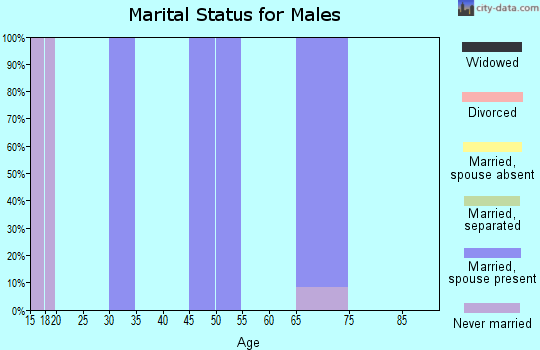 Zip code 82222 marital status for males