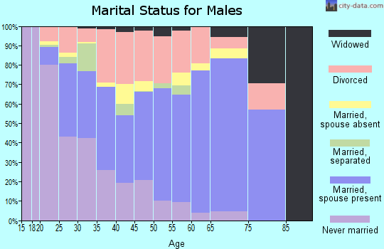 Zip code 82301 marital status for males