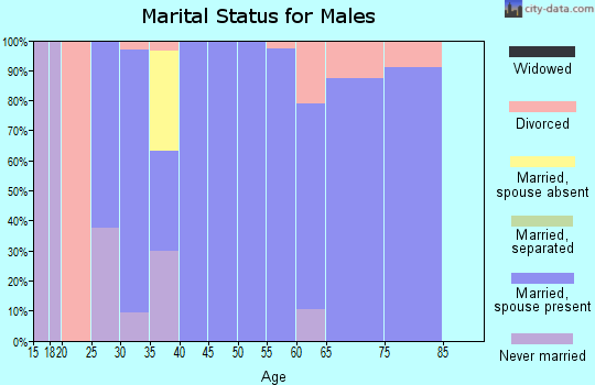 Zip code 82321 marital status for males
