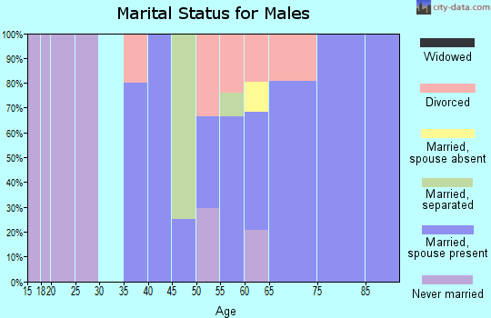 Zip code 82325 marital status for males
