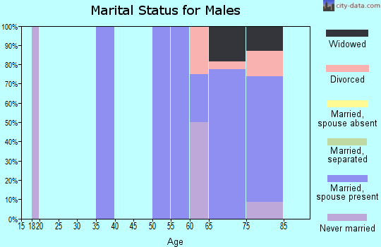Zip code 82329 marital status for males