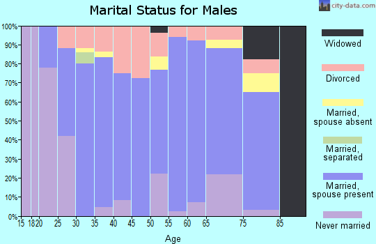 Zip code 82426 marital status for males