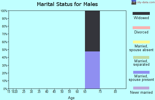 Zip code 82428 marital status for males