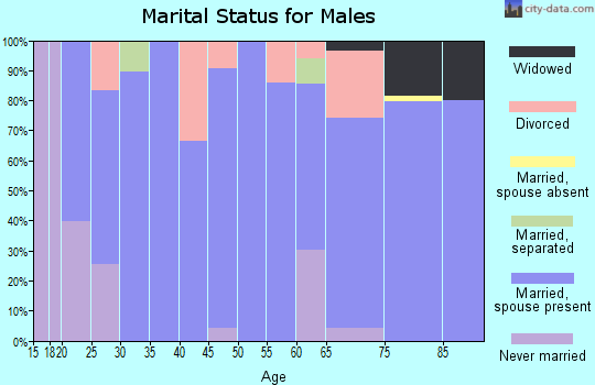 Zip code 82431 marital status for males