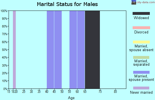 Zip code 82434 marital status for males