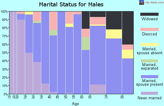 Zip code 82435 marital status for males