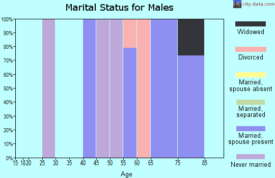 Zip code 82512 marital status for males