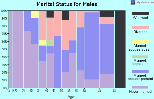 Zip code 82514 marital status for males