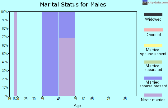Zip code 82717 marital status for males