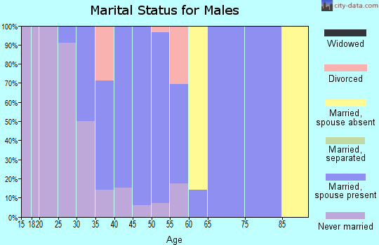 Zip code 82720 marital status for males