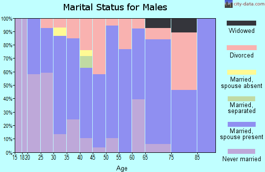 Zip code 82721 marital status for males