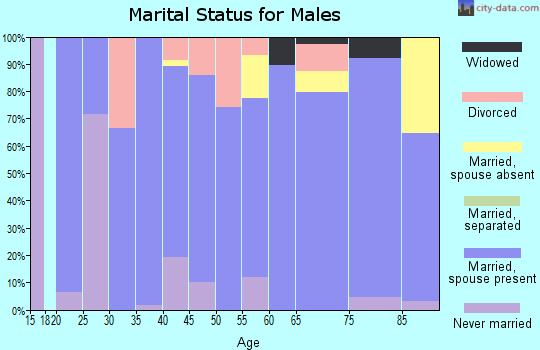 Zip code 82729 marital status for males