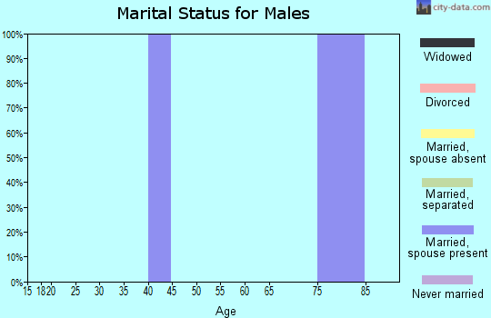 Zip code 82844 marital status for males