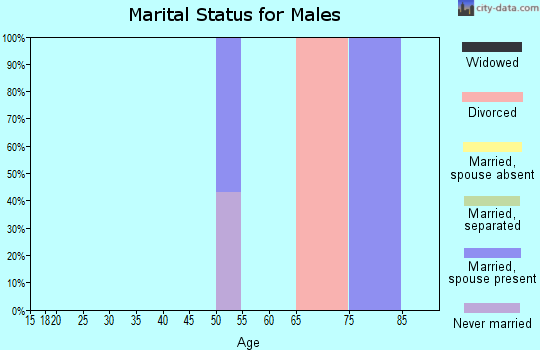 Zip code 82925 marital status for males