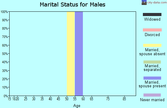 Zip code 83012 marital status for males
