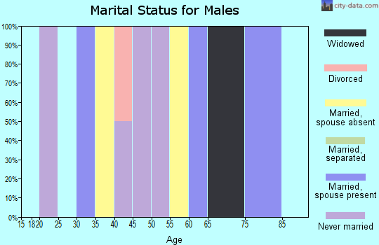 Zip code 83013 marital status for males