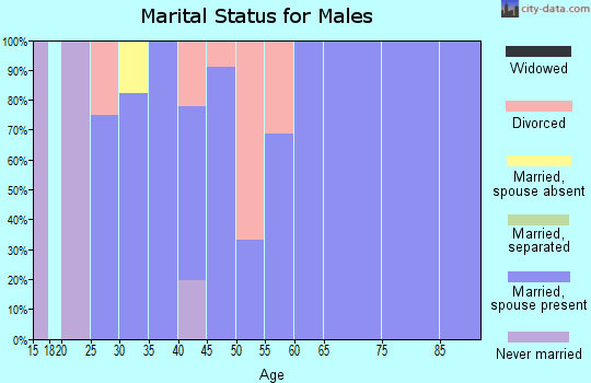 Zip code 83232 marital status for males