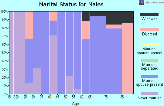 Zip code 83251 marital status for males