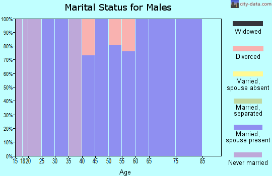 Zip code 83262 marital status for males