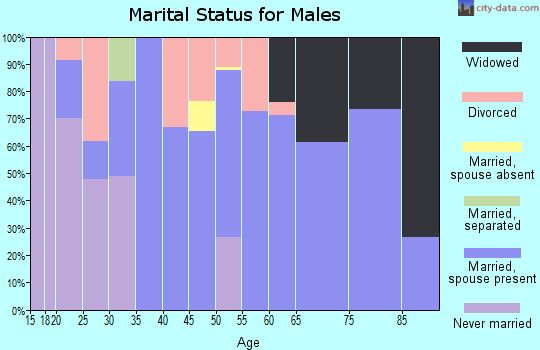 Zip code 83323 marital status for males