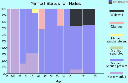 Zip code 83444 marital status for males