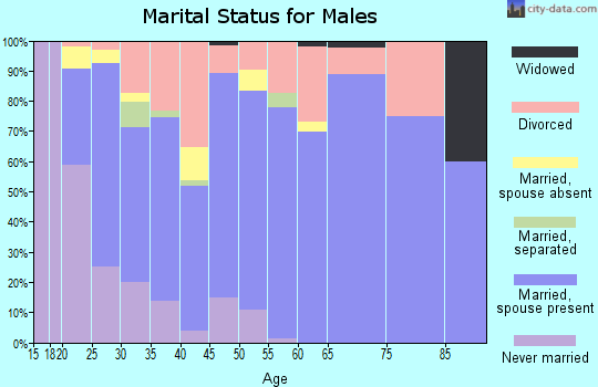 Zip code 83445 marital status for males