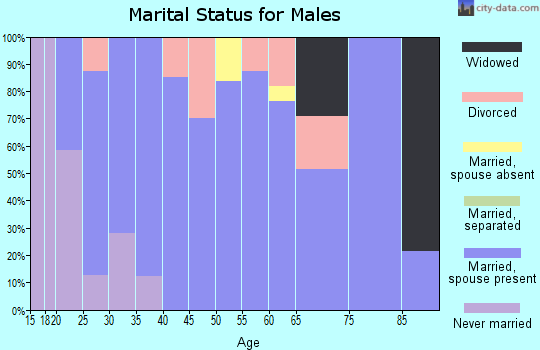 Zip code 83448 marital status for males