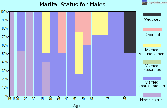 Zip code 83449 marital status for males