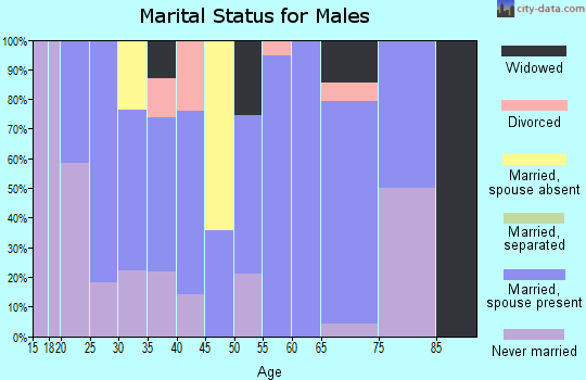 Zip code 83450 marital status for males
