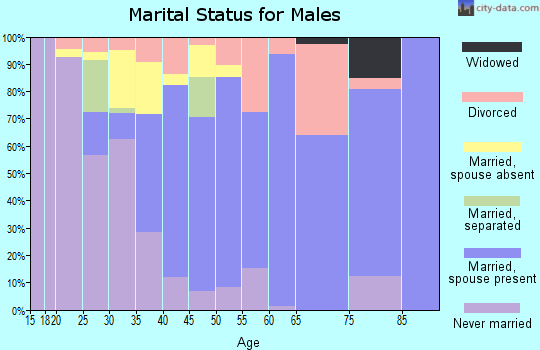 Zip code 83522 marital status for males