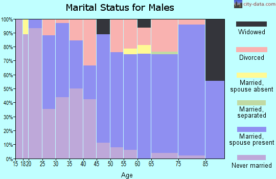 Zip code 83524 marital status for males
