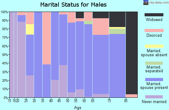 Zip code 83530 marital status for males