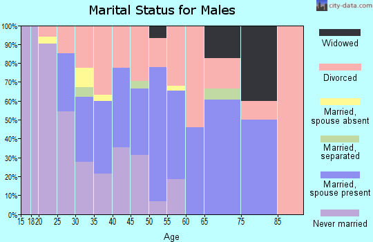 Zip code 83540 marital status for males