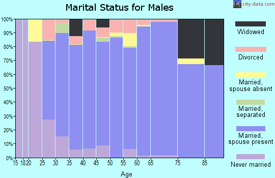 Zip code 83616 marital status for males