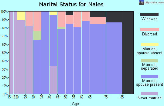 Zip code 83619 marital status for males