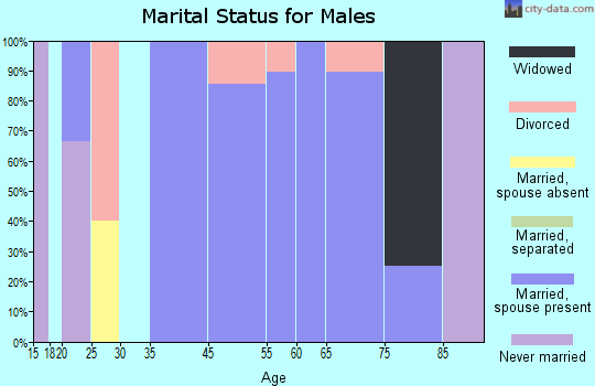 Zip code 83620 marital status for males