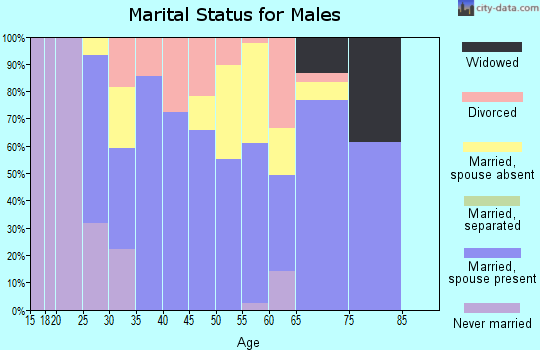 Zip code 83623 marital status for males
